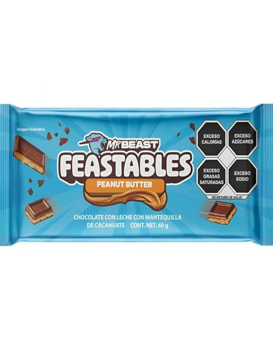 Foto 4 pulgar | Termo Güish + Chocolate C/leche Y Crema Cacahuate Feastables Mr Beast 60 G
