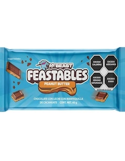 Foto 3 | Termo Güish + Chocolate C/leche Y Crema Cacahuate Feastables Mr Beast 60 G