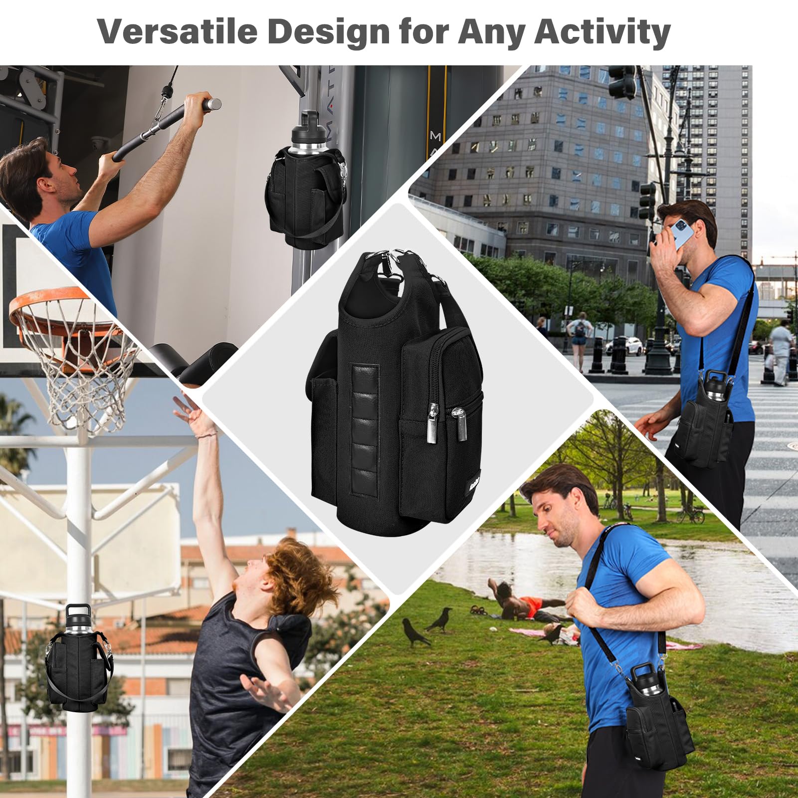 Foto 8 pulgar | Soporte Magnético Para Bolsa De Gimnasio Y Botella De Agua, Color Negro, Nailon - Venta Internacional.