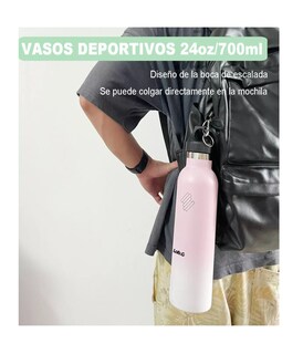 Foto 4 | Vaso Botella Termico Acero Inoxidable 700 Ml Rosa