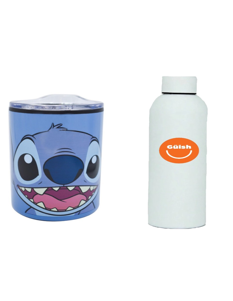 Foto 1 | Termo De Café De Stitch + Termo De Agua Güish