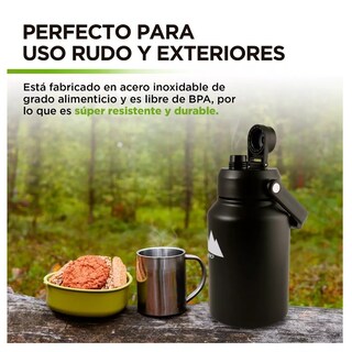Foto 3 | Termo Acero Inoxidable Doble Pared Extra Grande 1.9 L Eo Safe Imports Esi-8708-1 Negro