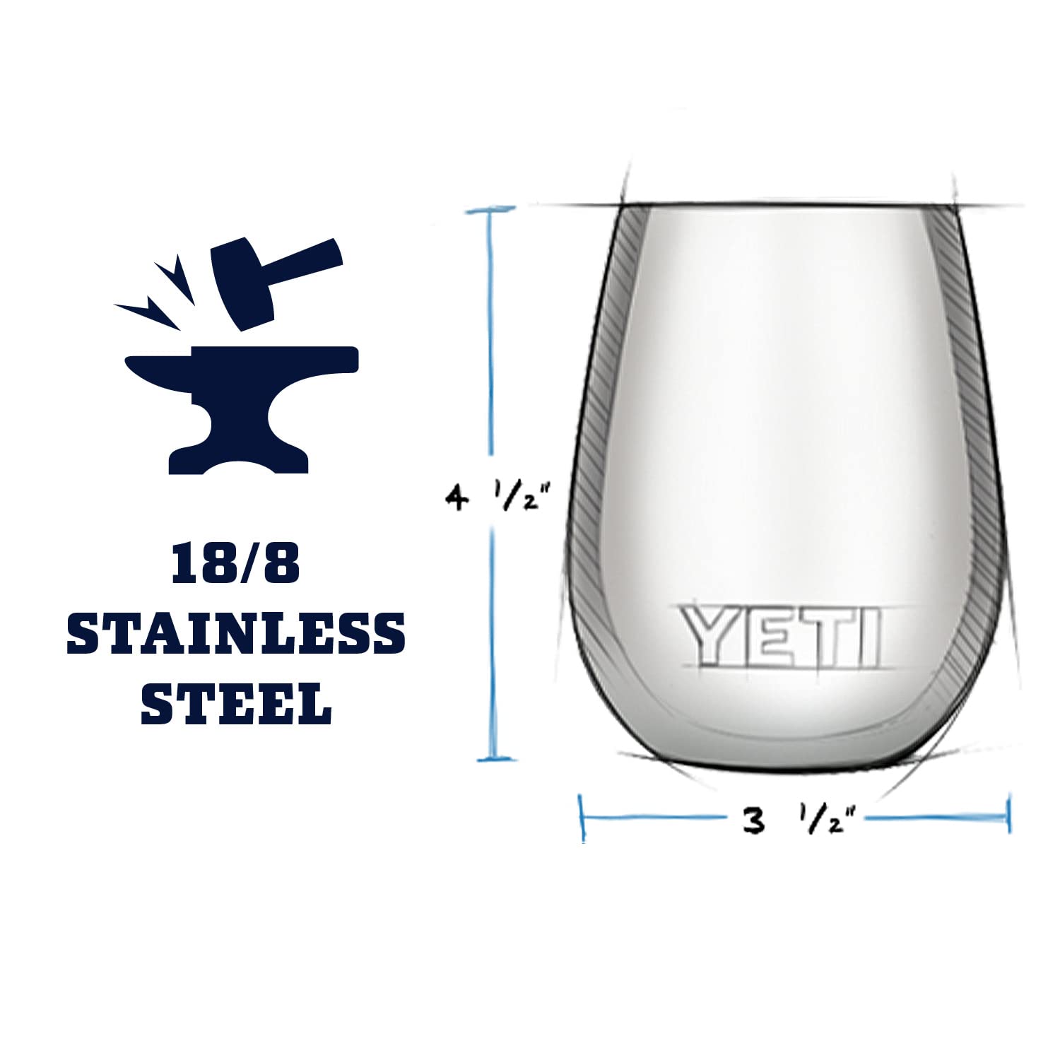 Foto 3 pulgar | Vaso De Vino Yeti Rambler De Acero Inoxidable, 300 Ml, Amarillo Alpino - Venta Internacional.