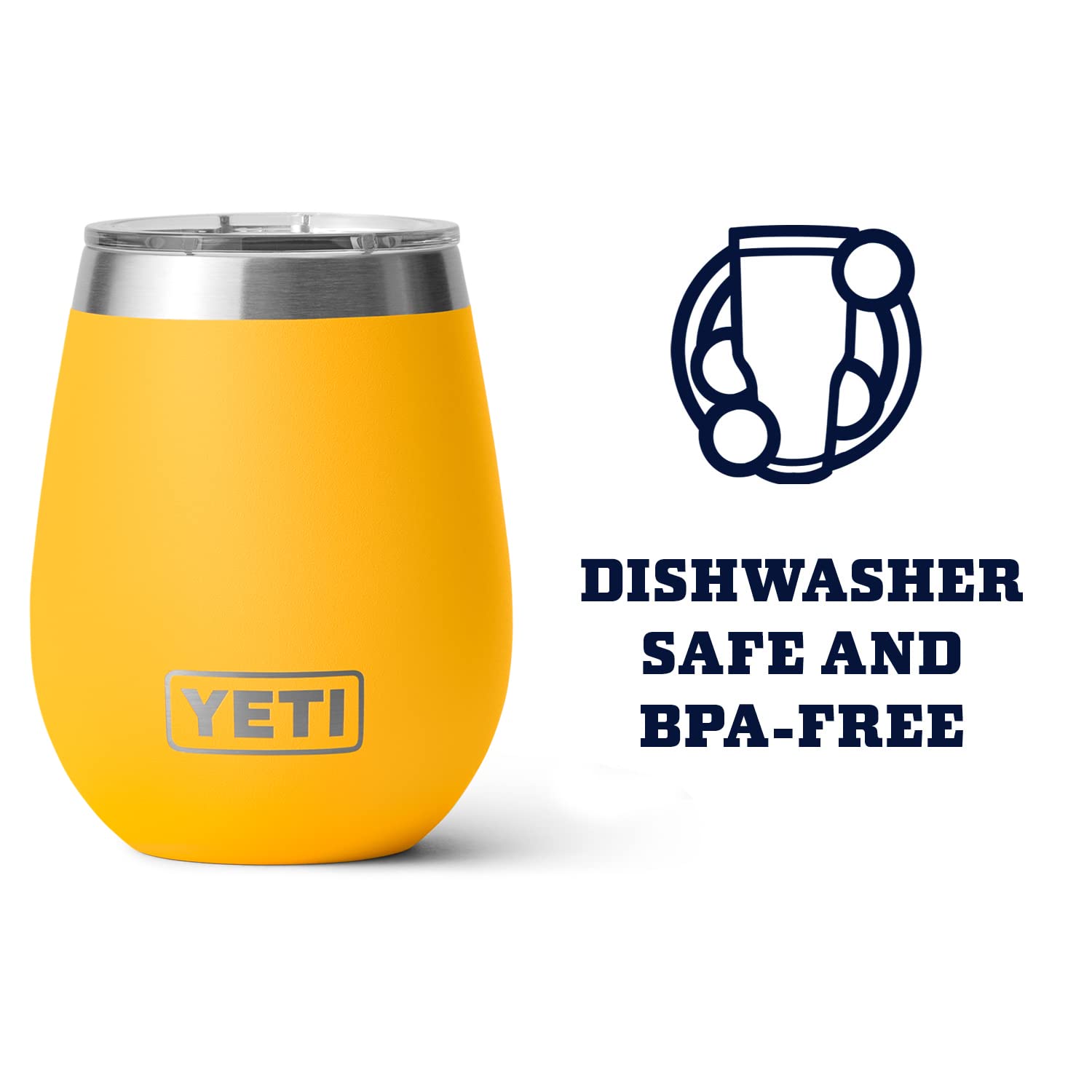 Foto 5 pulgar | Vaso De Vino Yeti Rambler De Acero Inoxidable, 300 Ml, Amarillo Alpino - Venta Internacional.