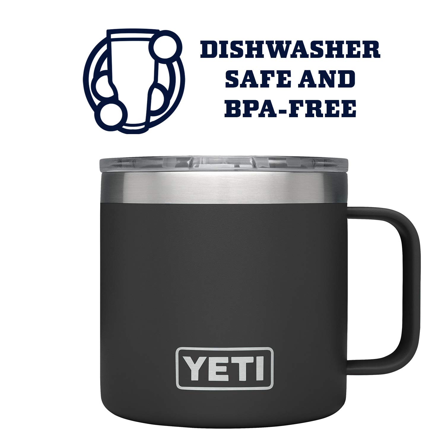Foto 3 | Taza Yeti Rambler De Acero Inoxidable Con Aislamiento Al Vacío, 400 Ml, Color Negro - Venta Internacional.