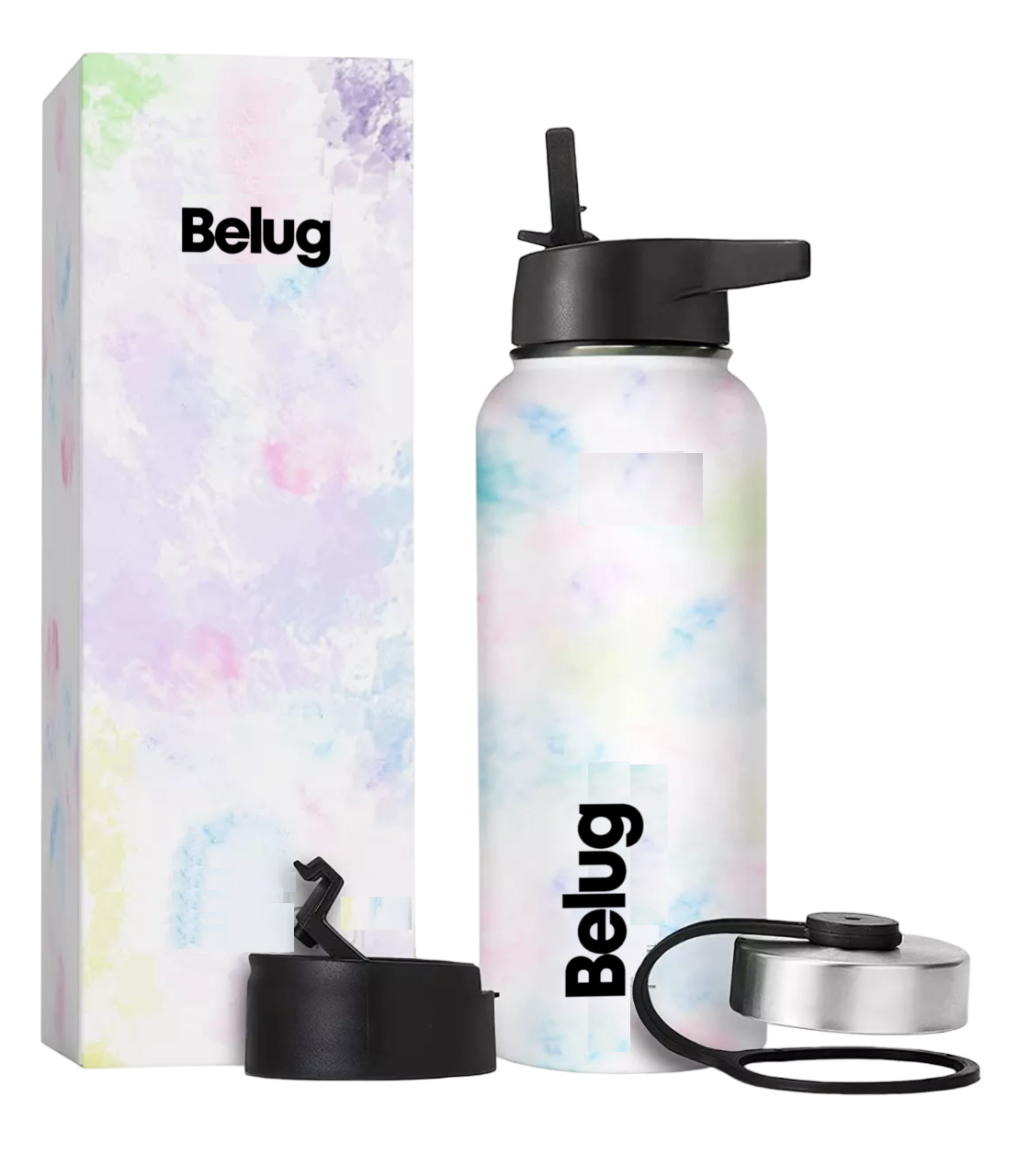 Termo De Acero Inoxidable Botella Frio Caliente Café Té 32oz,belug Blanco Mármol