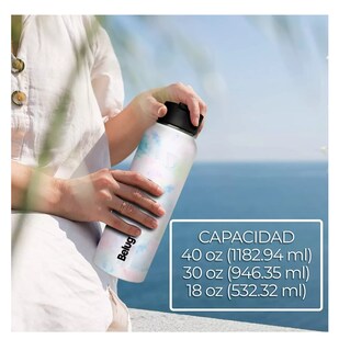Foto 2 | Termo De Acero Inoxidable Botella Frio Caliente Café Té 32oz,belug Blanco Mármol
