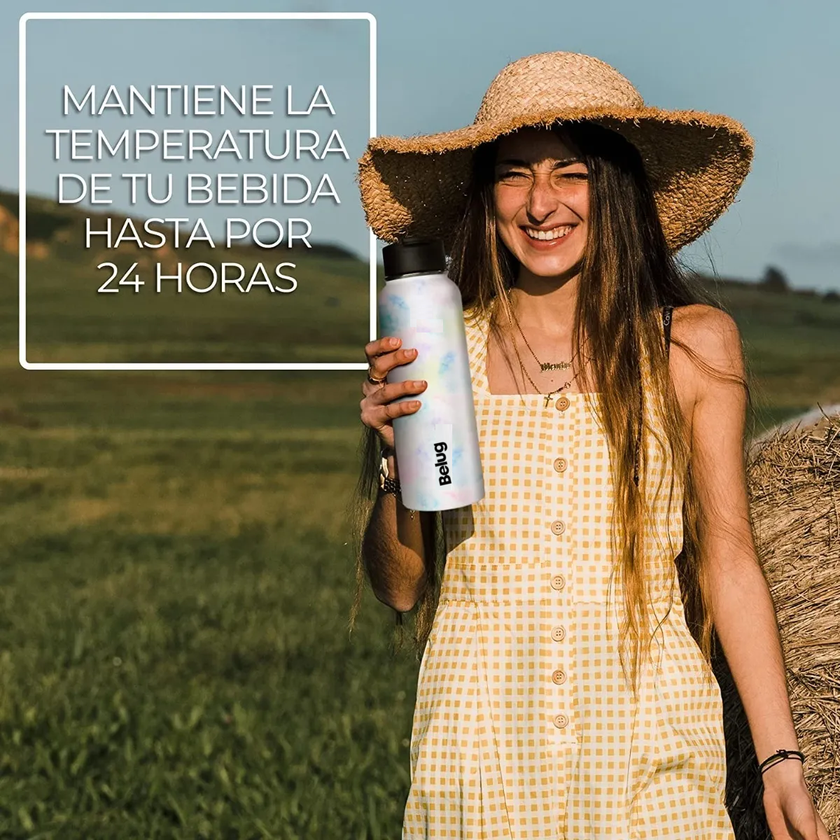 Foto 6 pulgar | Termo De Acero Inoxidable Botella Frio Caliente Café Té 32oz,belug Blanco Mármol