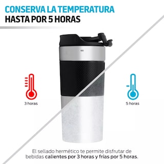 Foto 3 | Termo Para Café Con Prensa Francesa Integrada (350 M) Eo Safe Imports Esi-12687-1 Multicolor