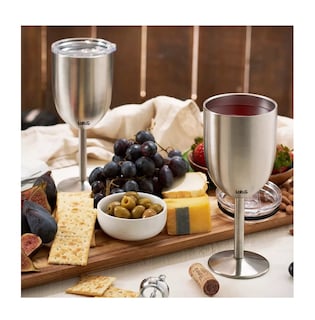 Foto 5 | Copa De Vino Termo De Acero Inoxidable Tipo 12 Oz Plata