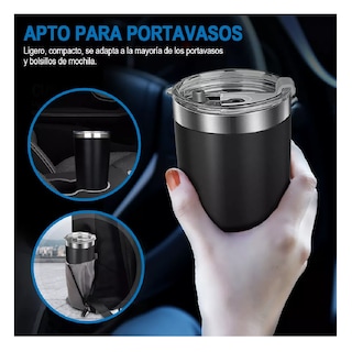 Foto 4 | Vaso Térmico 20oz Lab.g Acero Inoxidable Popote Y Cepillo 3pack Negros