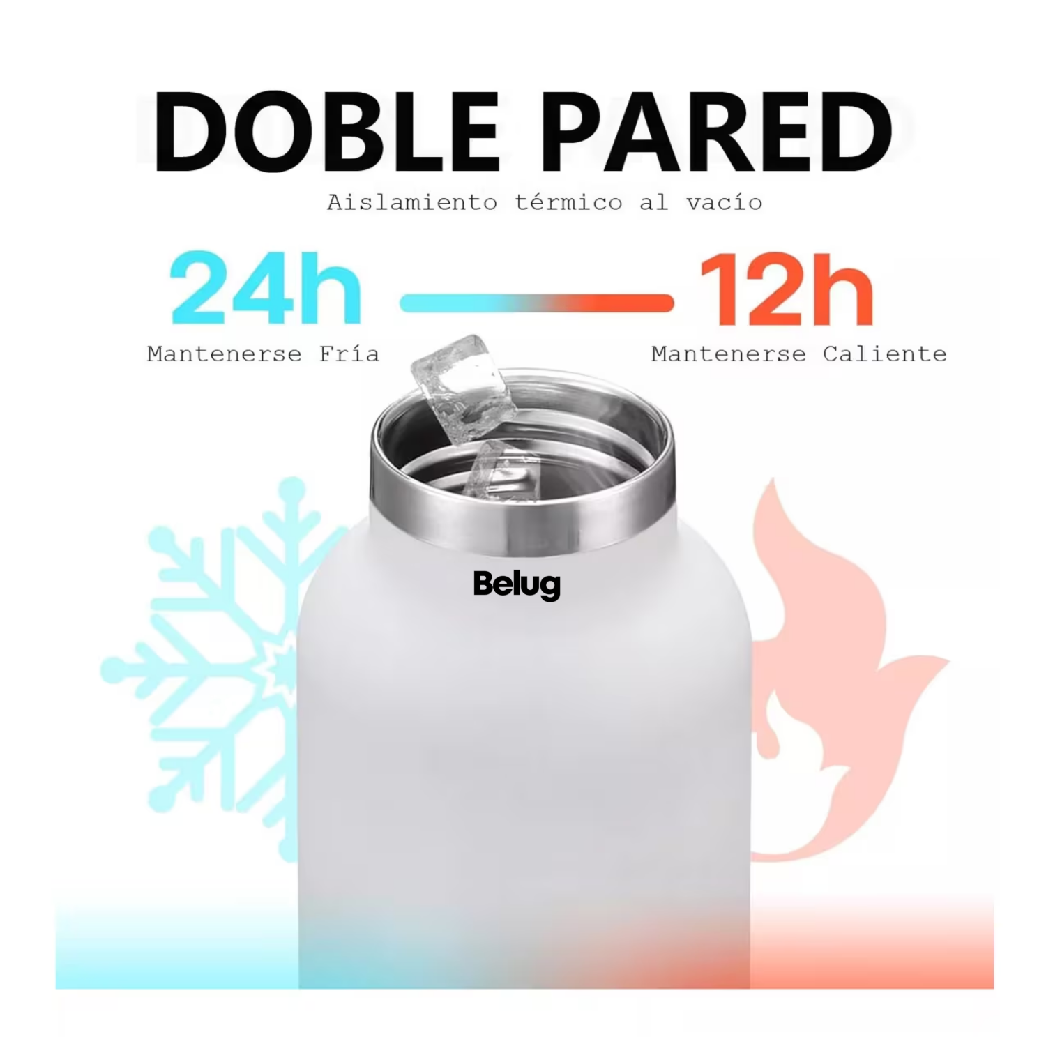 Foto 4 pulgar | Vasos Termico Belug Acero Inoxidable Taza Termo Botellas Para Agua Rosa 700 Ml