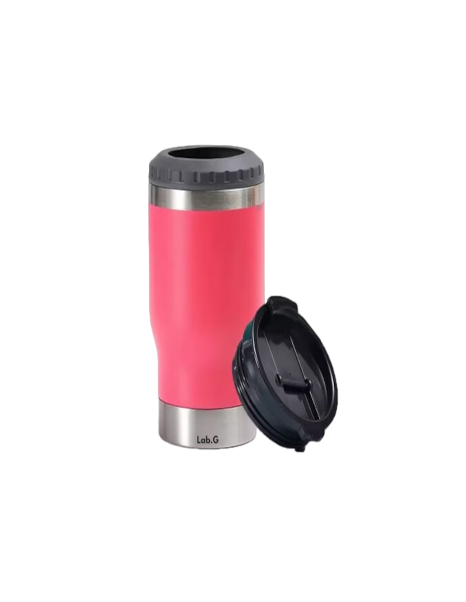 Foto 3 pulgar | Portalatas De Cerveza  Vaso Térmico Rosa Oscuro + Termo Güish Gratis