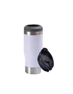 Foto 3 | Portalatas Para Cerveza Acero Inoxidable Blanco + Termo Güish Gratis