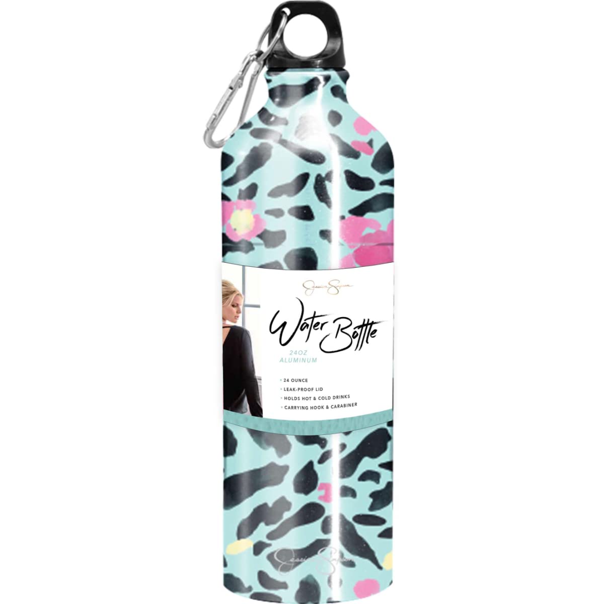 Foto 3 pulgar | Botella De Agua Jessica Simpson De Aluminio De 700 Ml Con Estampado Animal - Venta Internacional.