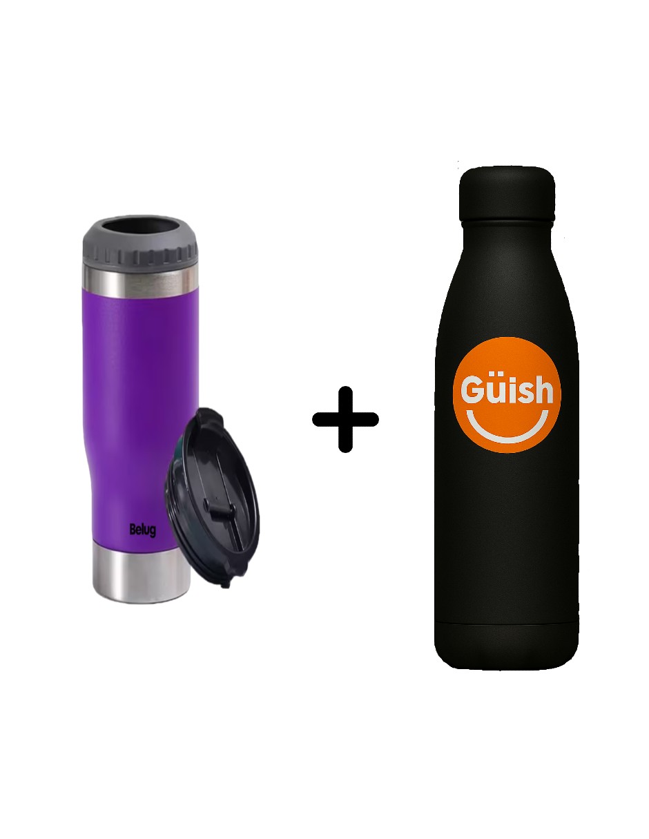 Portalatas De Cerveza Vaso Térmico + Termo Güish Gratis