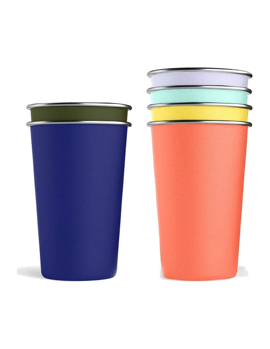 Foto 3 pulgar | Vasos De Acero Inoxidable 6 Pack Multicolor + Termo Güish Gratis