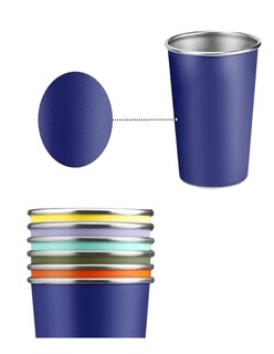 Foto 3 | Vasos De Acero Inoxidable 6 Pack Multicolor + Termo Güish Gratis