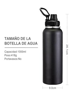Foto 3 | Termo Vaso Acero Inoxidable Negro + Termo Güish Gratis