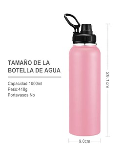 Foto 3 | Termo Vaso Acero Inoxidable Rosa + Termo Güish Gratis