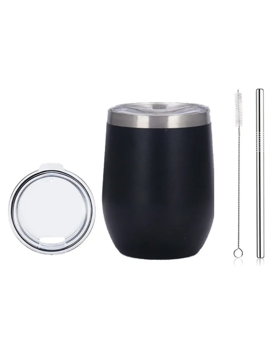 Foto 5 pulgar | Vaso Térmo De Acero Inoxidable Negro + Termo Güish Grats