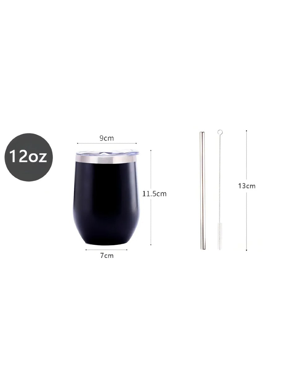 Foto 6 pulgar | Vaso Térmo De Acero Inoxidable Negro + Termo Güish Grats