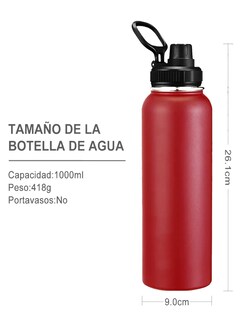 Foto 3 | Termo Vaso Acero Inoxidable Rojo + Termo Güish Gratis