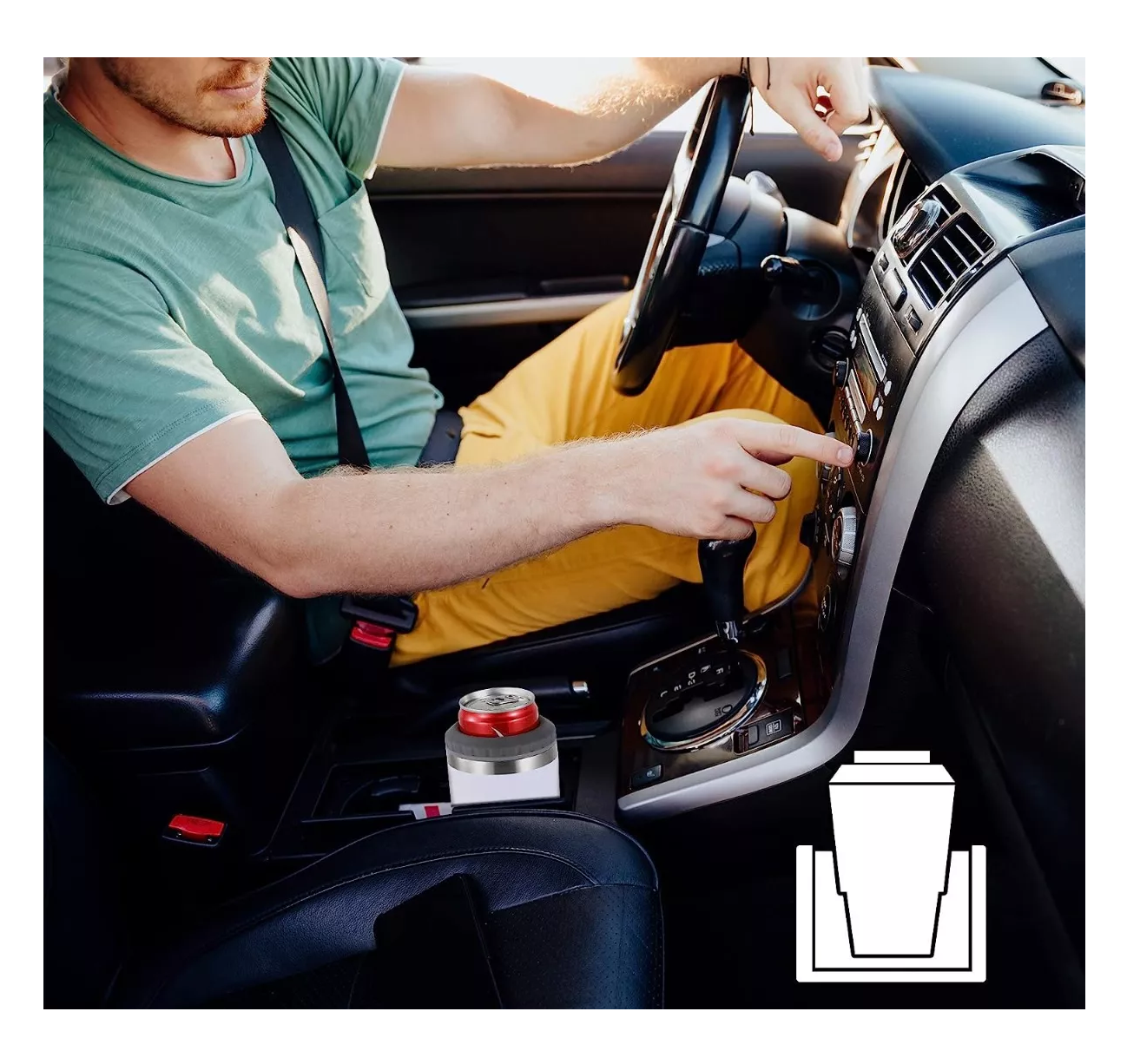 Foto 6 pulgar | Portalatas De Cerveza De Acero Inoxidable Vaso Térmico Belug 14oz Blanco