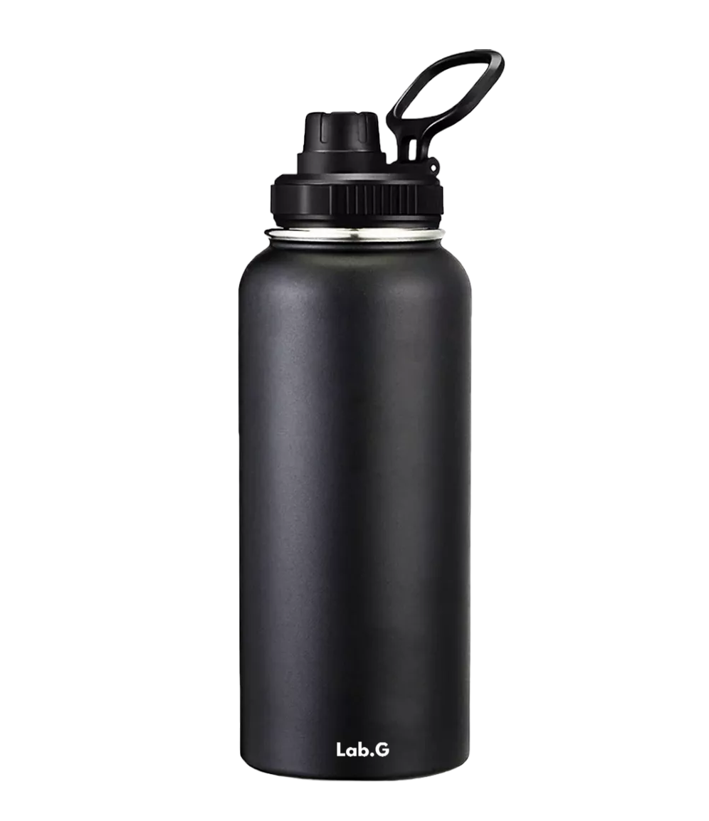 Termo Vaso-botella Acero Inoxidablecon Fría/caliente 32 Oz Negro