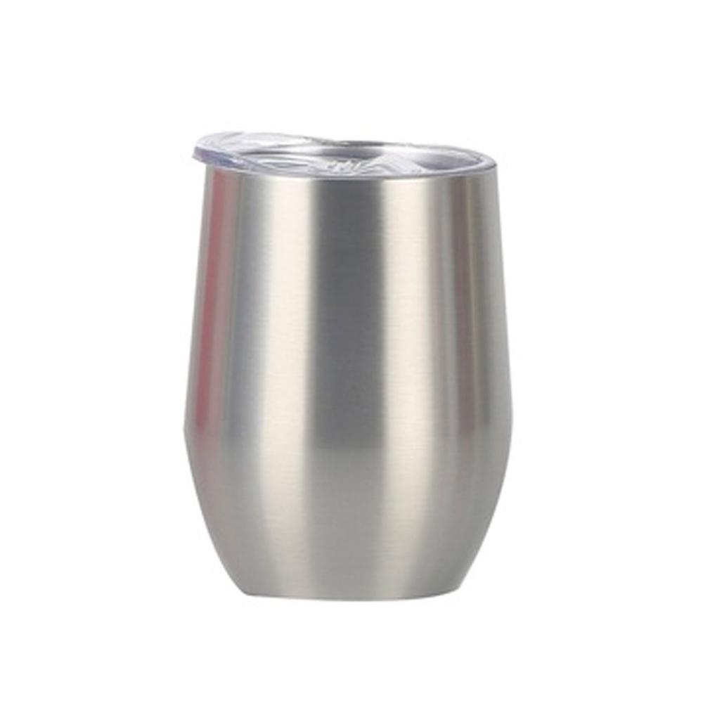 Termo Acero Inoxidable 12 Oz Plateado Liso