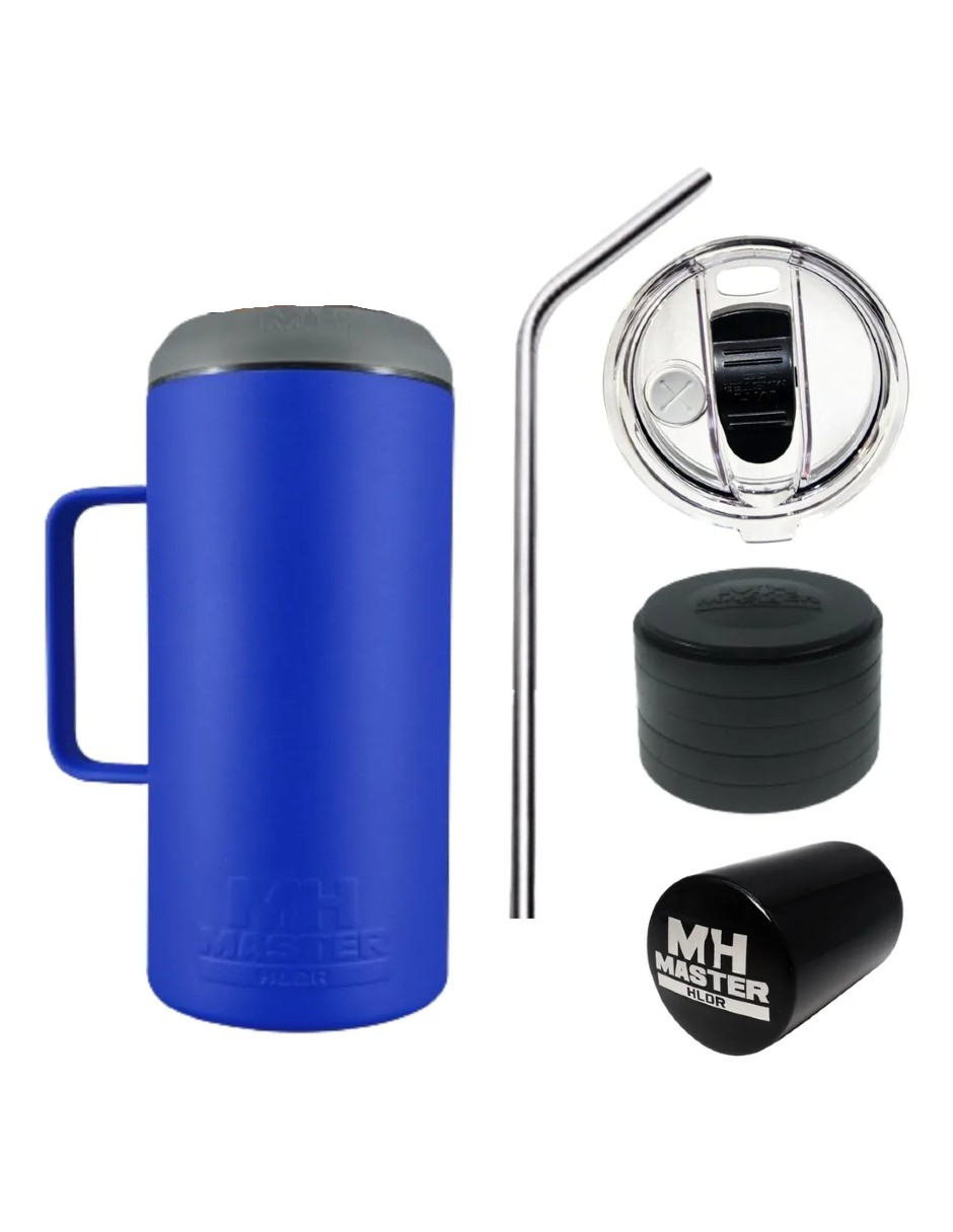 Foto 2 | Porta Caguama Master Holder Portacaguamon Azúl Marino+termo De Agua De Regalo Güish