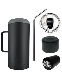 Foto 4 | Porta Caguama Master Holder Portacaguamon Negro+termo De Agua De Regalo Güish