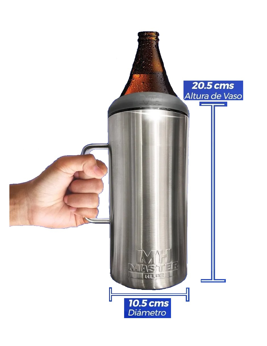 Foto 4 pulgar | Porta Caguama Master Holder Portacaguamon Azúl+termo De Agua De Regalo Güish