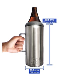 Foto 3 | Porta Caguama Master Holder Portacaguamon Azúl+termo De Agua De Regalo Güish