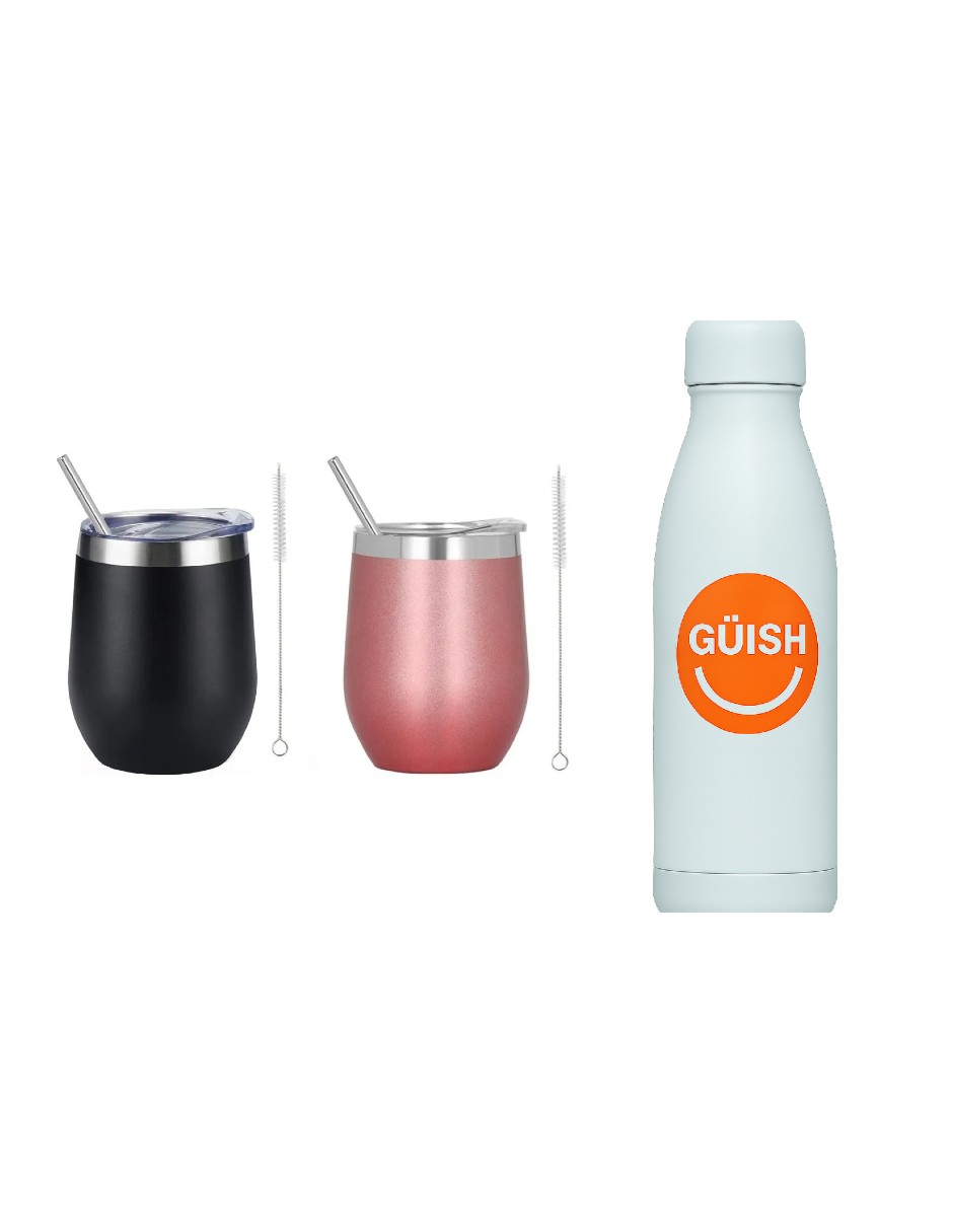 Foto 5 | Vasos Térmicos Güish de Acero Inoxidable 2 Piezas