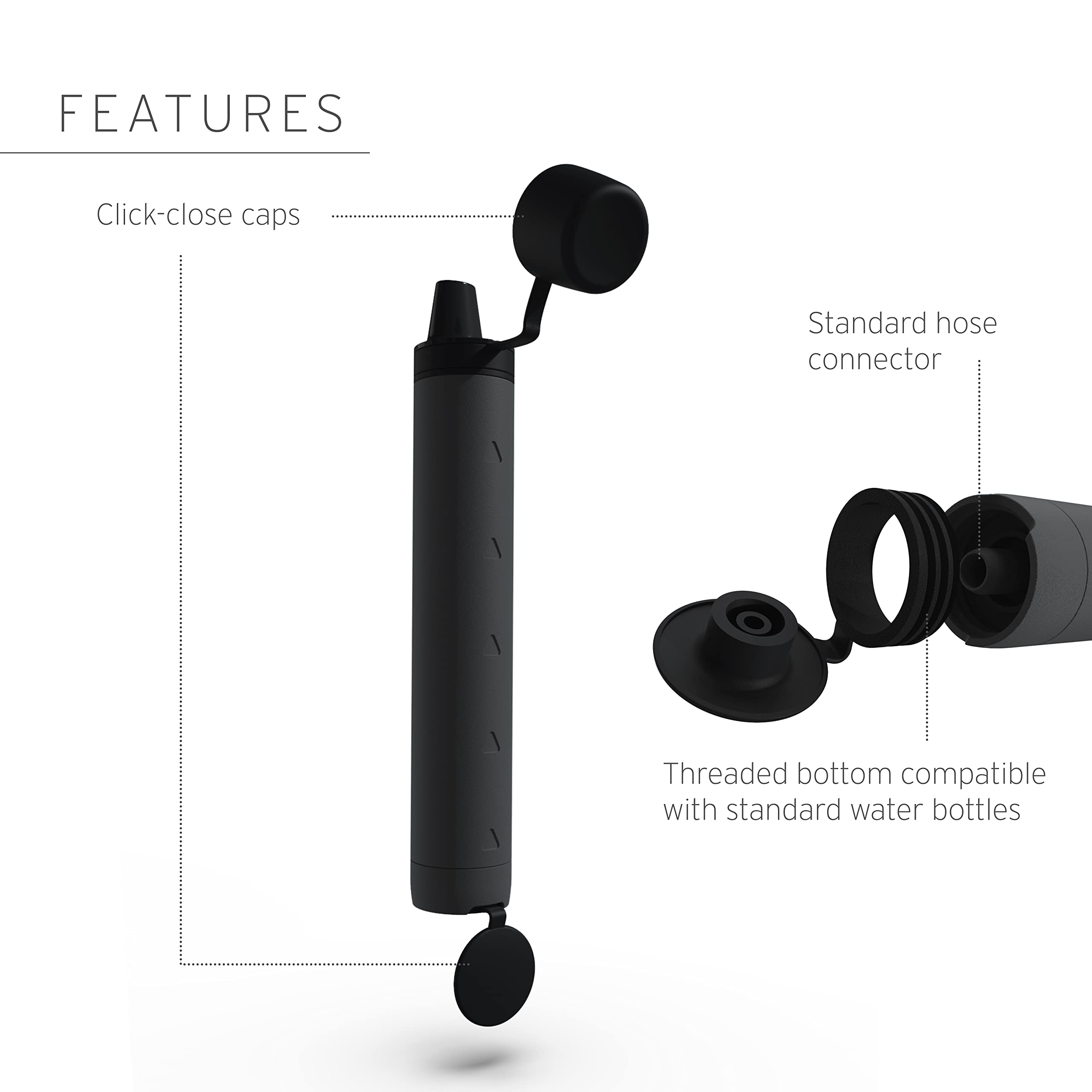 Foto 3 | Filtro De Agua Straw Lifestraw Peak Series, Paquete De 2, Color Gris - Venta Internacional.