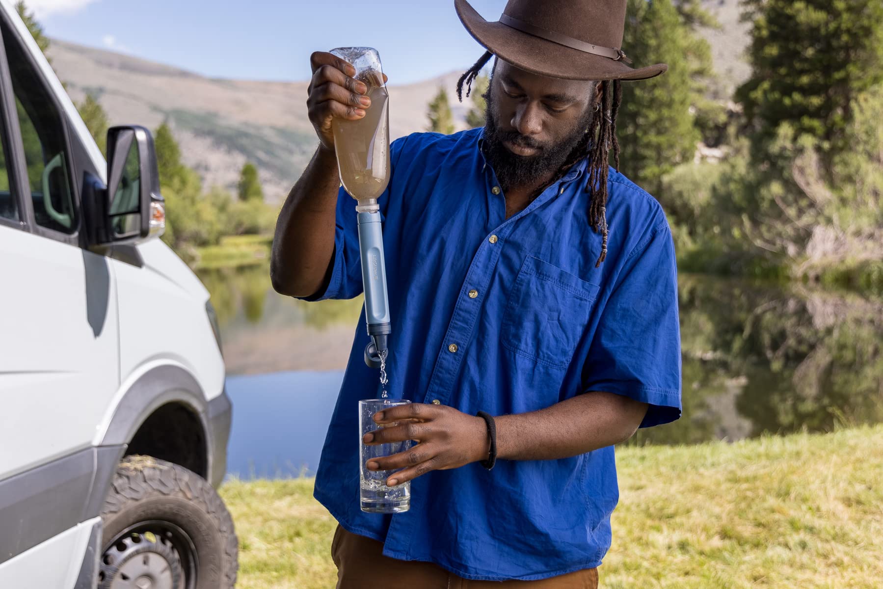 Foto 6 | Filtro De Agua Straw Lifestraw Peak Series, Paquete De 2, Color Gris - Venta Internacional.
