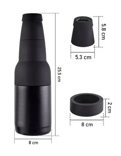 Foto 2 | 3 En 1 Porta Latas Térmicos Termo Cerveza Acero Inoxidable+regalo Termo De Agua Güish