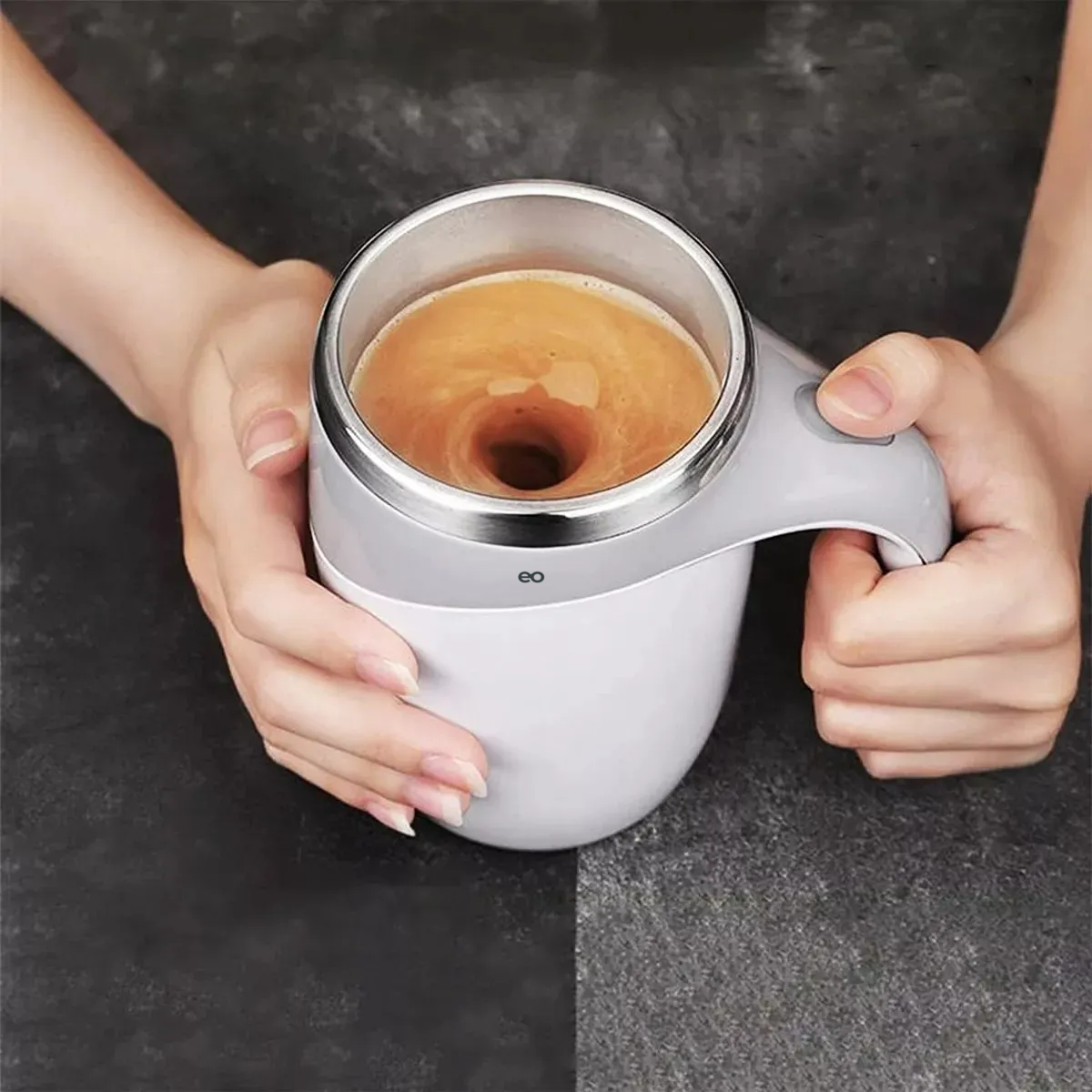 Foto 4 pulgar | Taza Mezcladora Automática Agitador Bebidas Termo Acero Eo Safe Imports Esi-18944 Gris