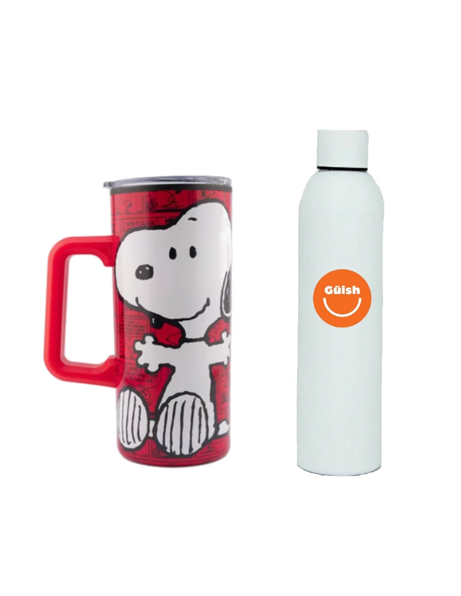 Foto 2 pulgar | Termo Doble Pared Snoopy Peanuts + Gratis Termo Güish De Regalo