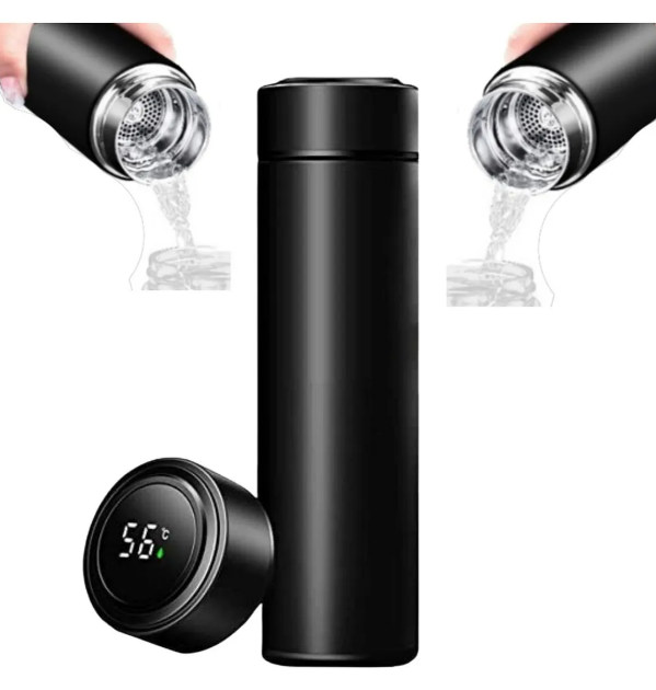 Foto 4 pulgar | Termo Xtellar Digital De Acero Inoxidable Con Termómetro Led De 500 Ml, Color Negro