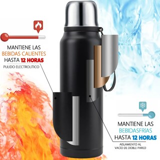 Foto 4 | Termo Xtellar Acero Inoxidable Botella Termica Agua Portátil 1000ml