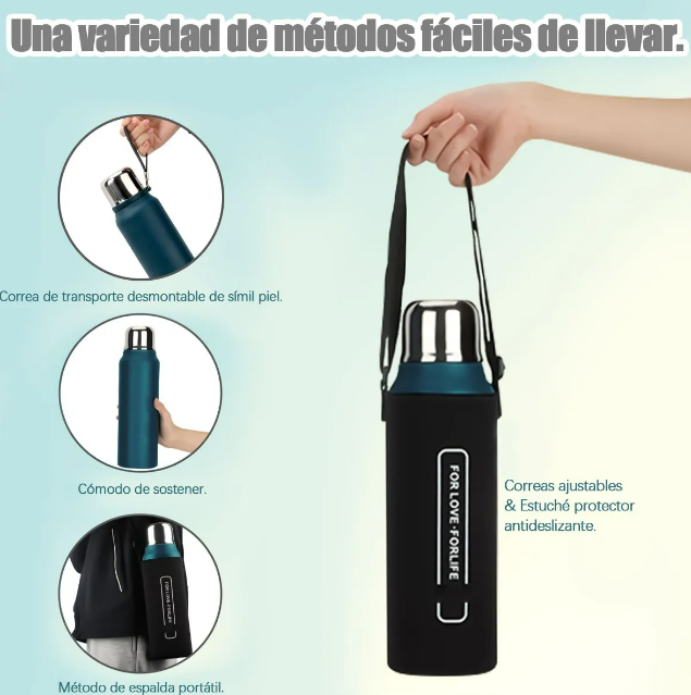 Foto 5 pulgar | Termo Xtellar Acero Inoxidable Botella Termica Agua Portátil 1000ml