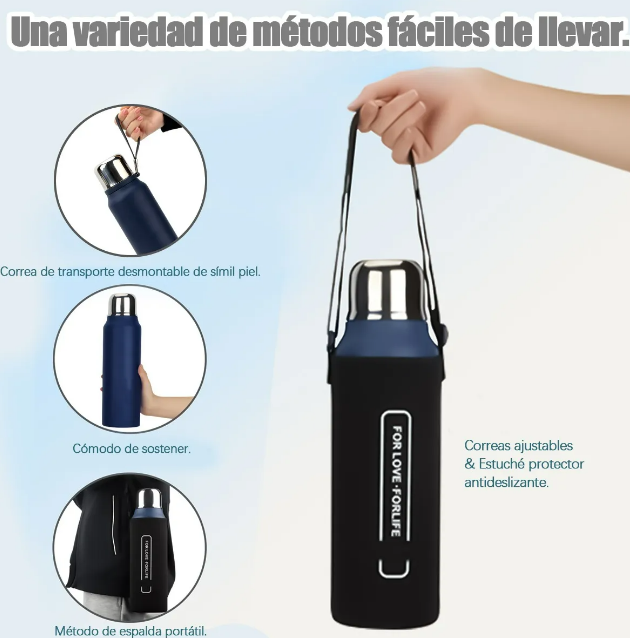 Foto 4 | Termo Xtellar Acero Inoxidable Botella Termica Agua Portátil 1000ml