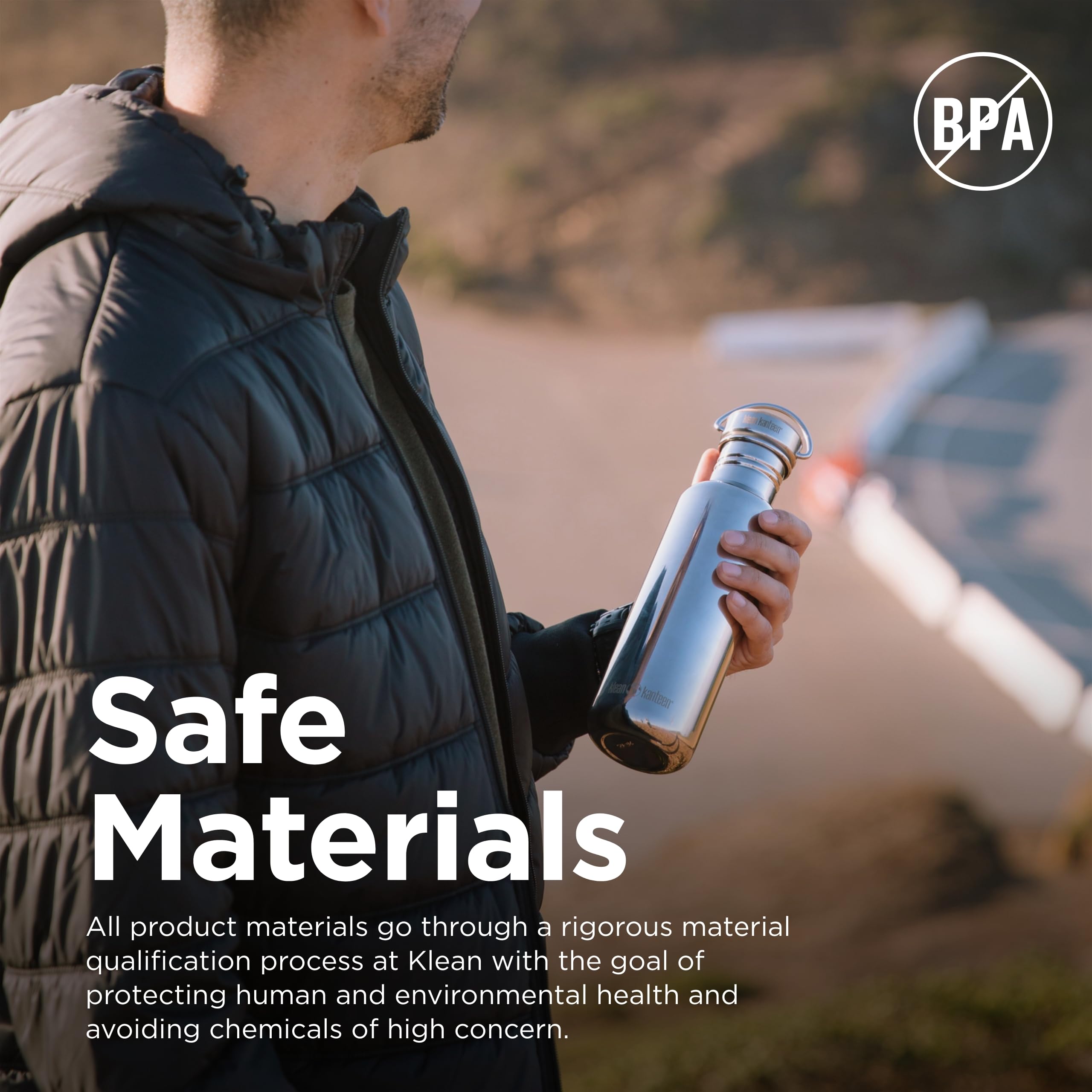Foto 7 pulgar | Tapa De Botella Klean Kanteen, Tapa De Bambú, Acero Inoxidable Cepillado - Venta Internacional.