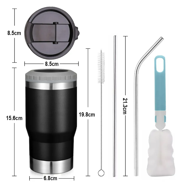 Foto 3 pulgar | Vaso Xtellar Térmico De 14oz Acero Inoxidable Con Popote Y Cepillo