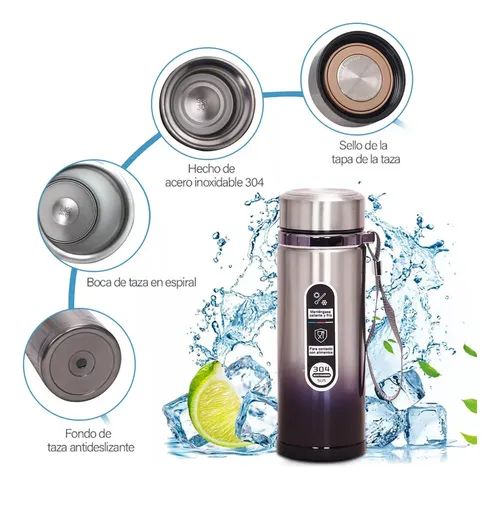 Foto 4 pulgar | Termo Xtellar De Acero Inoxidable Para Café Y Té 500 Ml Color Azul Con Plata