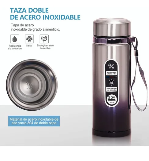 Foto 5 pulgar | Termo Xtellar De Acero Inoxidable Para Café Y Té 500 Ml Color Azul Con Plata