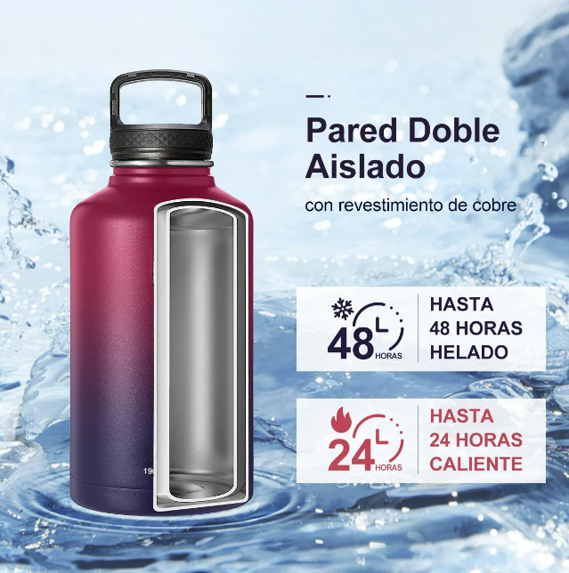 Foto 3 pulgar | Termo Xtellar Vaso-botella Acero Inoxidable Con Fría/caliente 64 Oz