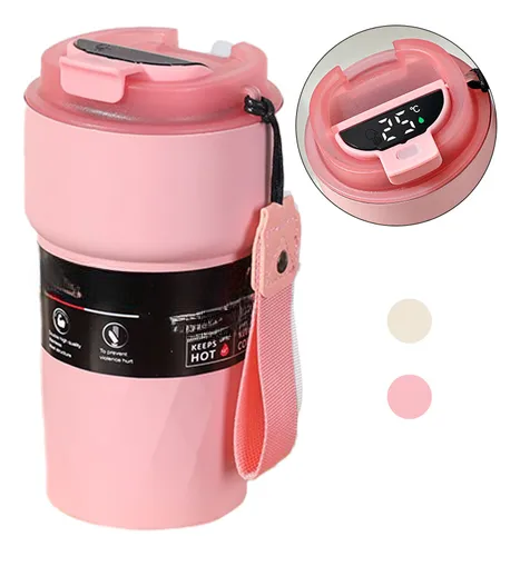 Foto 2 pulgar | Taza Xtellar Térmica Portátil Con Indicador De Temperatura 510ml